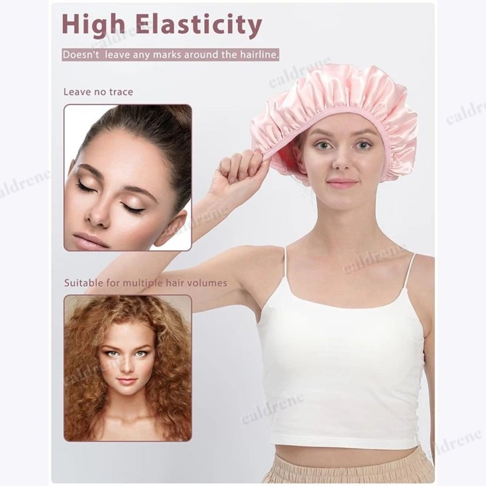 Waterproof Terry Cloth Shower Cap for Long Hair – view 5