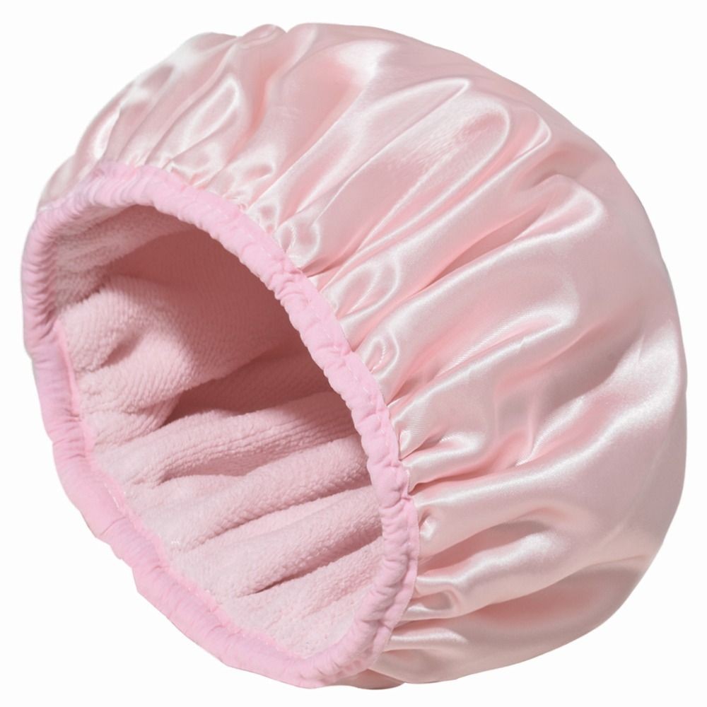 Waterproof Terry Cloth Shower Cap for Long Hair – pink