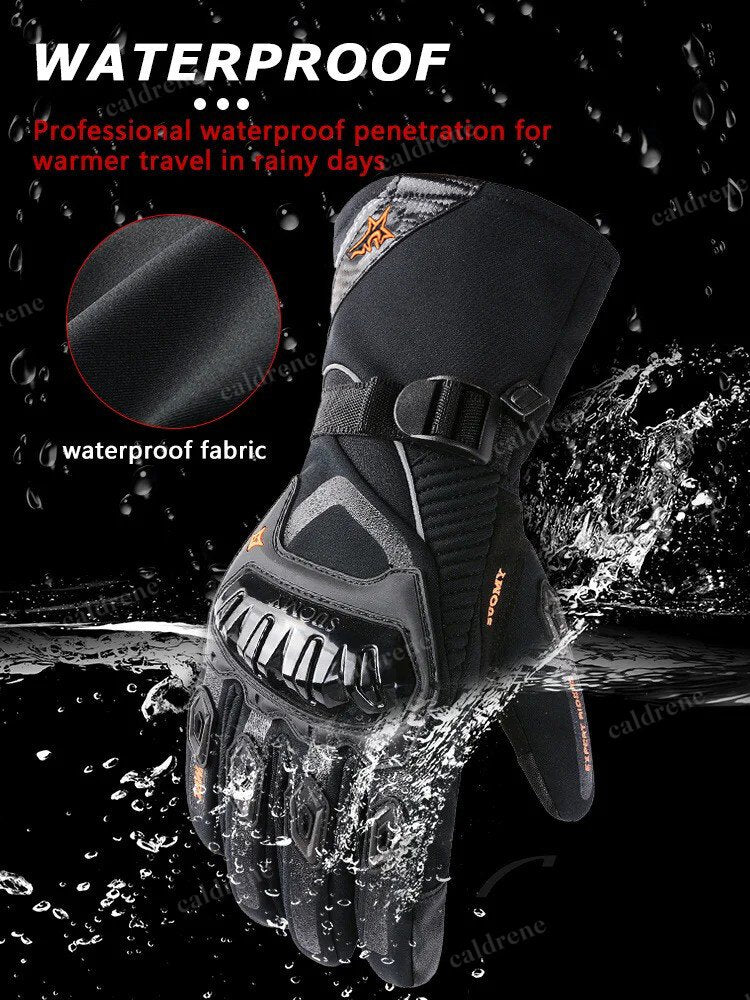 Waterproof Touchscreen Winter Motorcycle Riding Gloves – view 3