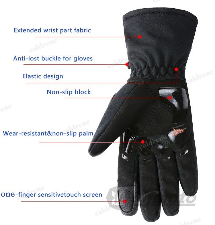 Waterproof Touchscreen Winter Motorcycle Riding Gloves – view 8