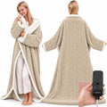 Wearable Heated Blanket with Sleeves and Foot Pocket, 10 Heat Levels