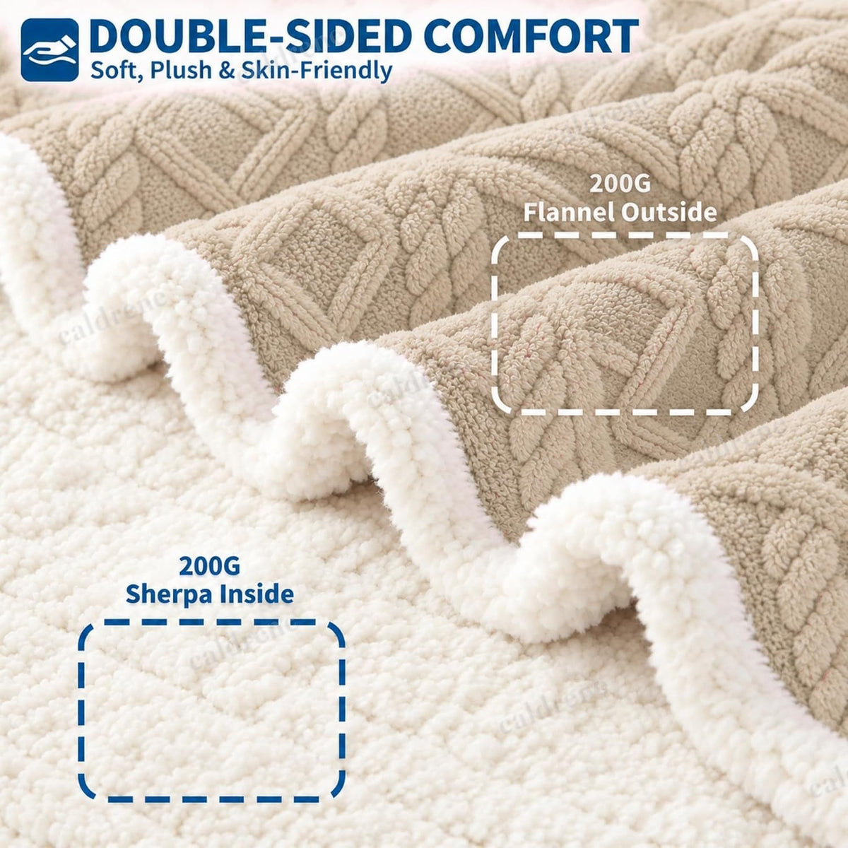 Wearable Heated Blanket with Sleeves and Foot Pocket, 10 Heat Levels – view 6