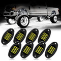 White LED Rock Lights Underbody Glow Kit, 8 Pack
