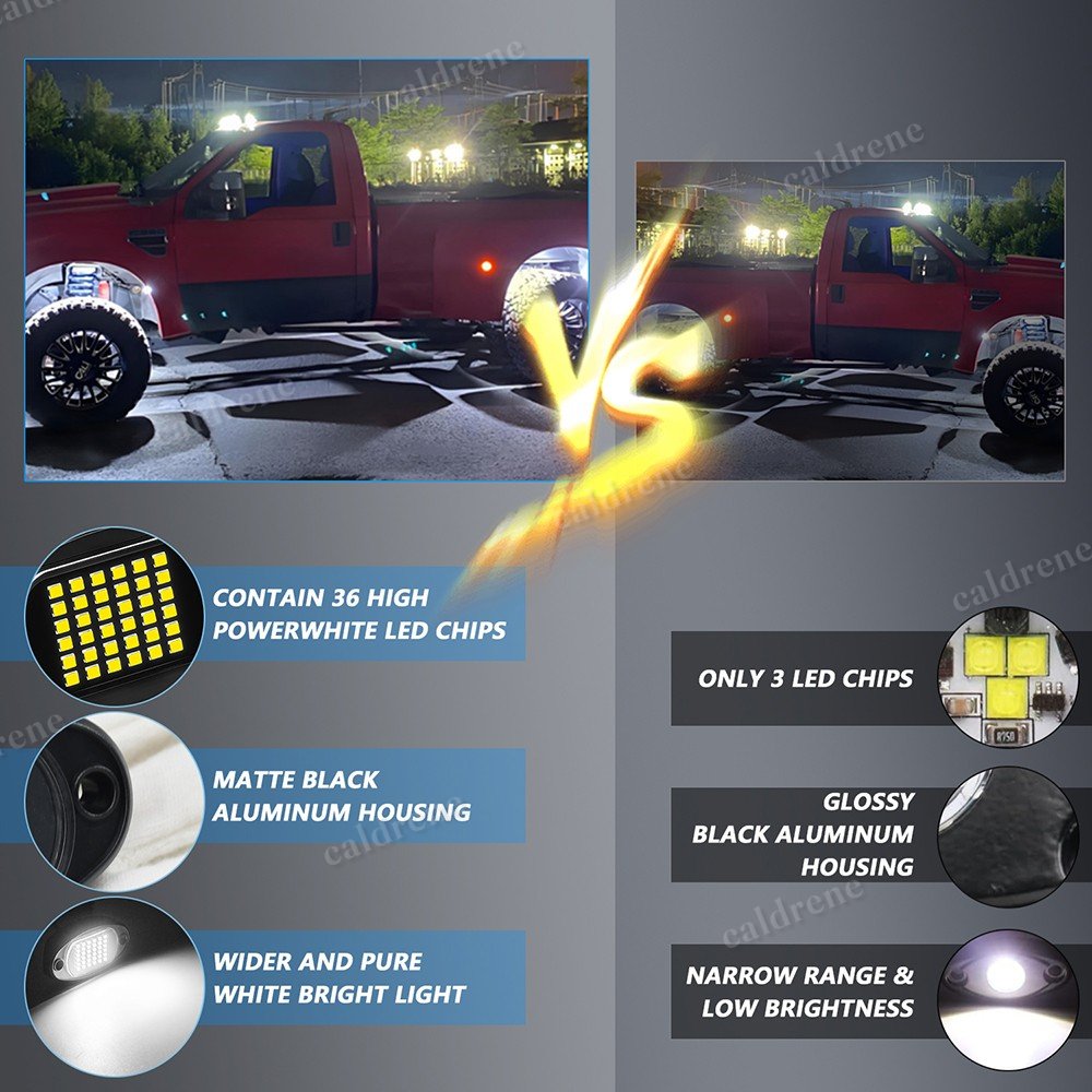 White LED Rock Lights Underbody Glow Kit, 8 Pack – view 2