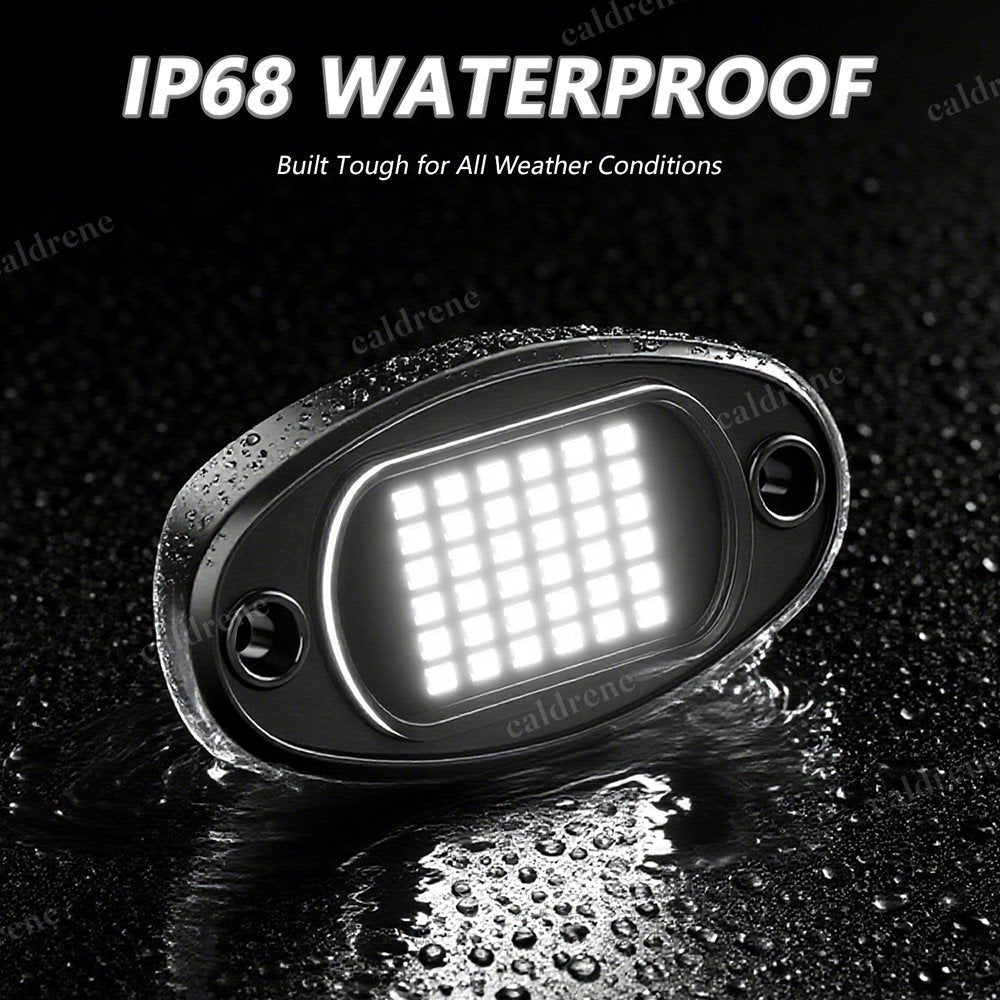 White LED Rock Lights Underbody Glow Kit, 8 Pack – view 9