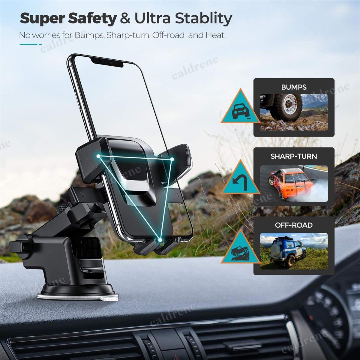 Windshield Phone Holder with Long Arm, 360° – view 4