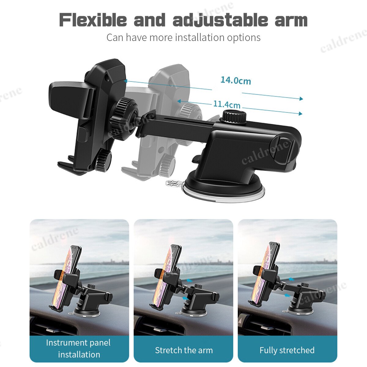 Windshield Phone Holder with Long Arm, 360° – view 8