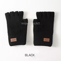Winter Alpaca Wool Fingerless Gloves for Men
