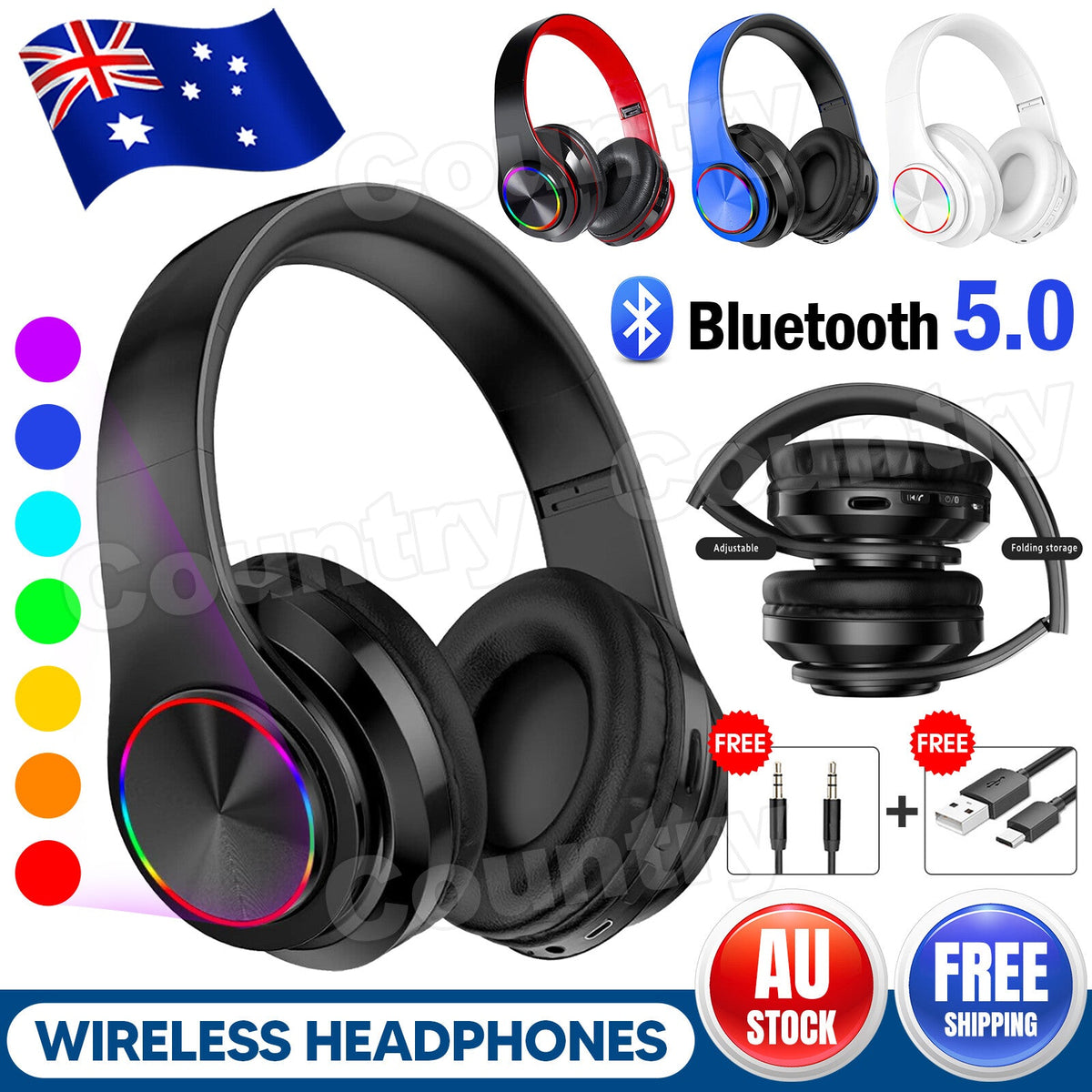 Wireless Bluetooth Noise Cancelling Over-Ear Headphones