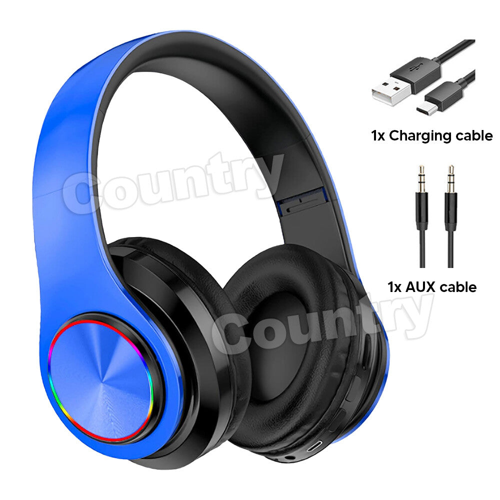 Wireless Bluetooth Noise Cancelling Over-Ear Headphones – Blue