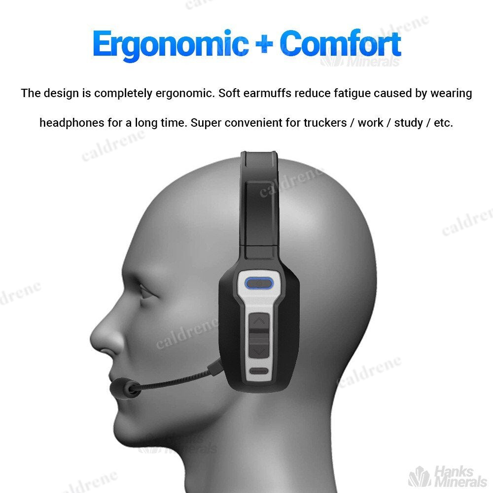Wireless Bluetooth Trucker Headset with Noise Cancelling Mic – view 2