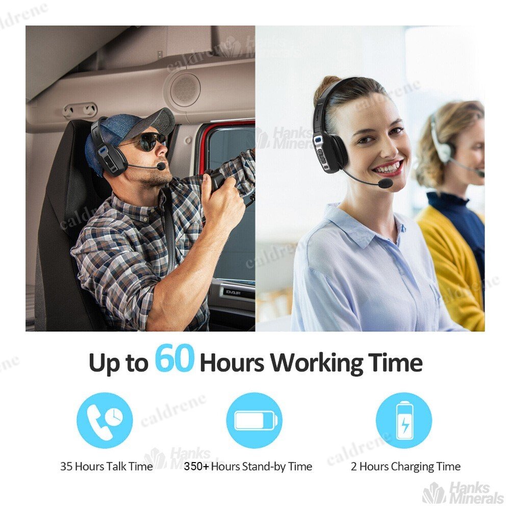 Wireless Bluetooth Trucker Headset with Noise Cancelling Mic – view 3