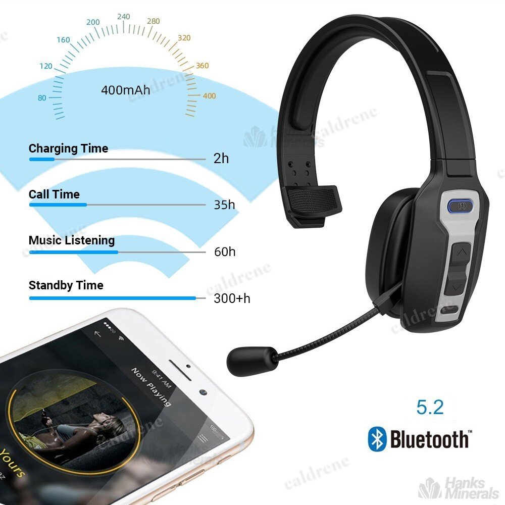 Wireless Bluetooth Trucker Headset with Noise Cancelling Mic – view 5