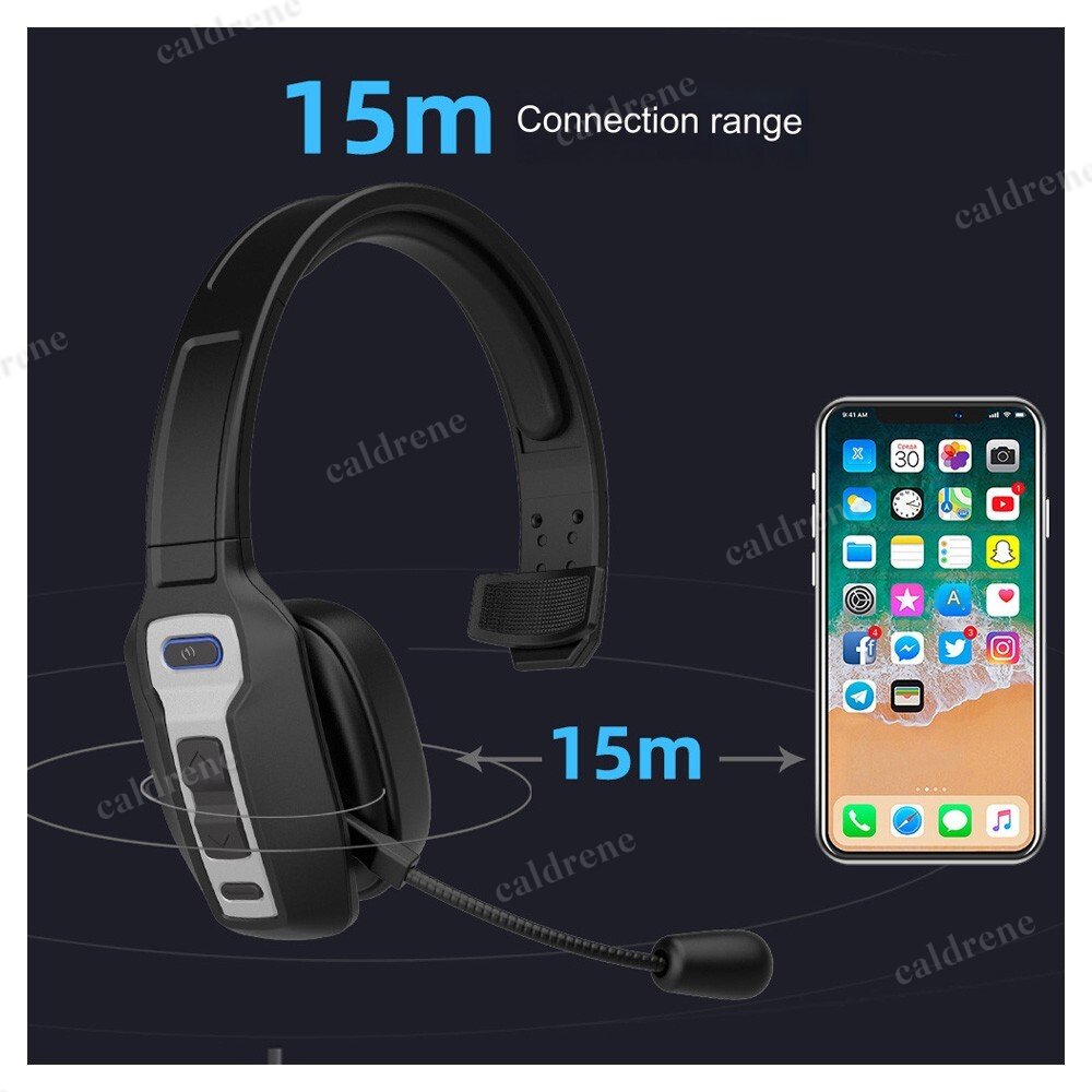 Wireless Bluetooth Trucker Headset with Noise Cancelling Mic – view 8