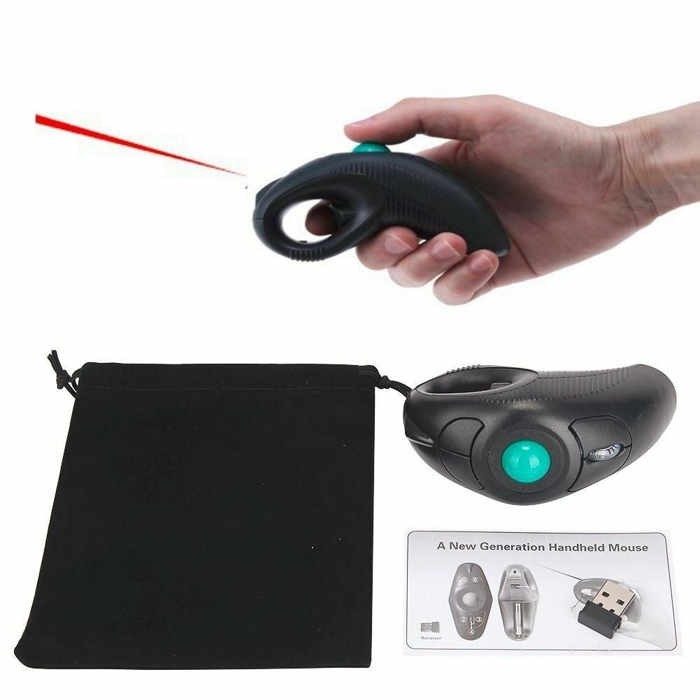 Wireless Handheld Trackball Mouse with Laser Pointer