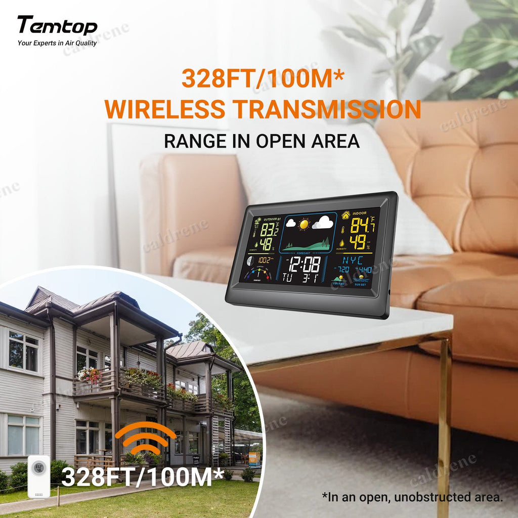 Wireless Indoor Outdoor Weather Station Clock with Calendar – view 5