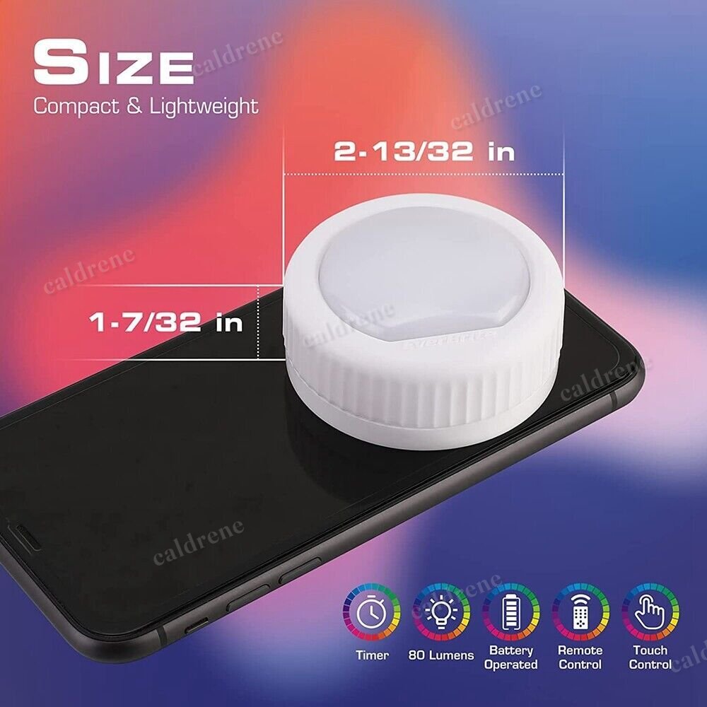 Wireless RGB LED Puck Tap Lights, 6 Pack – view 4