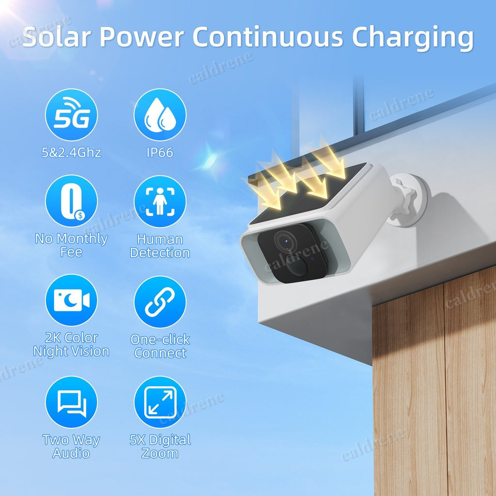 Wireless Solar Security Camera, WiFi 6, 2-Way Talk, 3 Pack – view 2