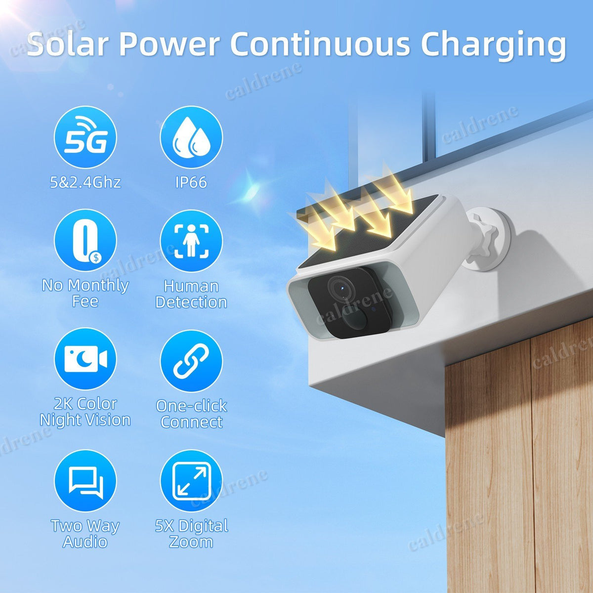 Wireless Solar Security Camera, WiFi 6, 2-Way Talk, 3 Pack – view 2