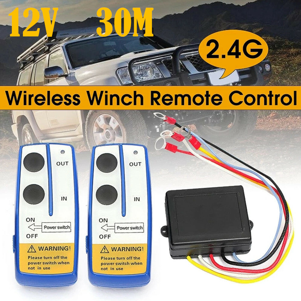 Wireless Winch Remote Control Kit 12V with Twin Handset