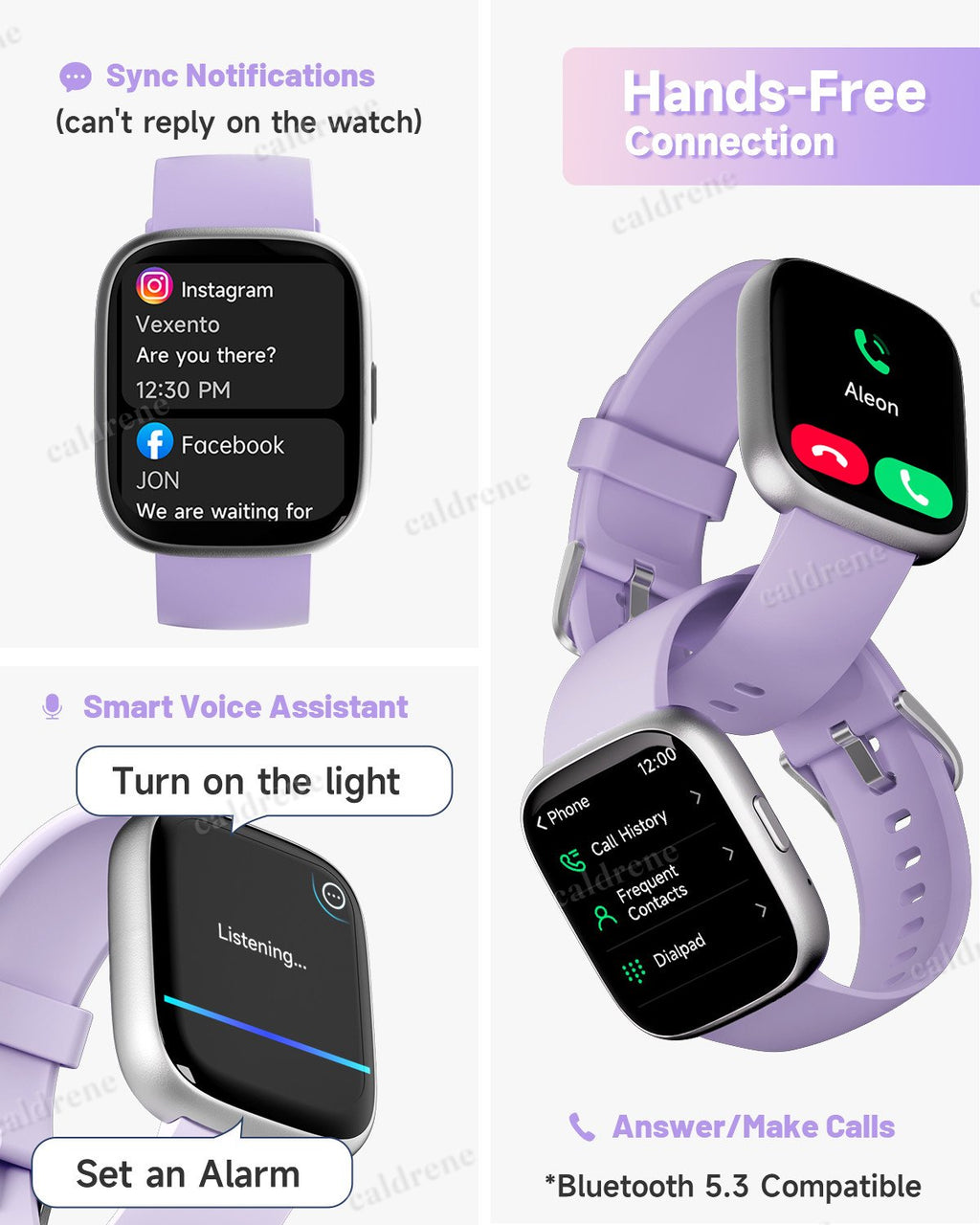 Women's 1.83-Inch Waterproof Smart Watch for iOS and Android – view 3