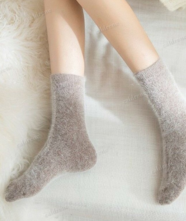 Women's Warm Thick Wool Blend Crew Socks, 5 Pack – view 6