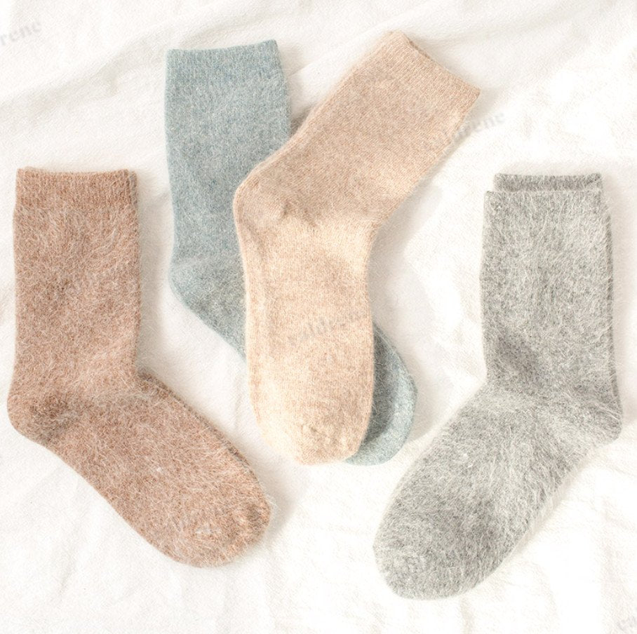 Women's Warm Thick Wool Blend Crew Socks, 5 Pack – view 7