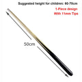 Wood Pool Cue Stick for All Ages - Multiple Sizes – 50cm 1-Piece Design