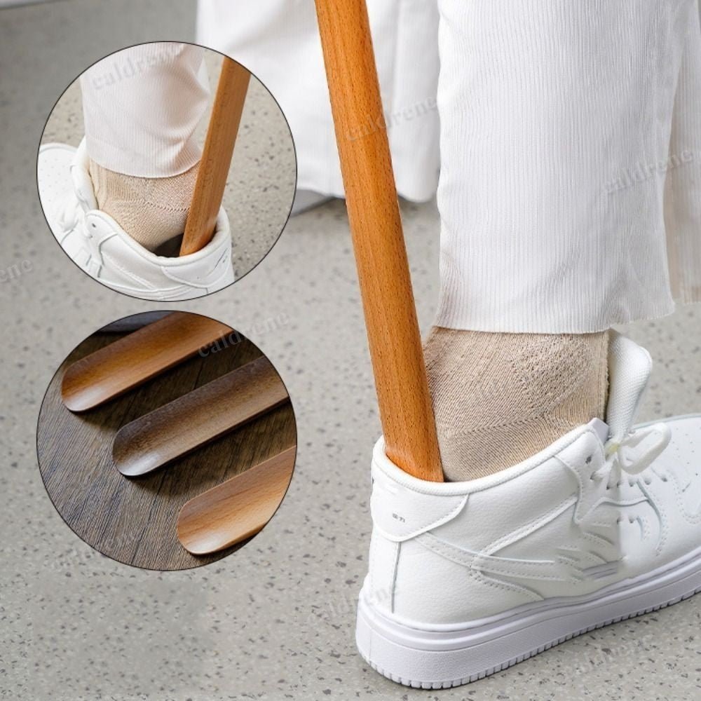 Wooden Handle Magnetic Shoehorn for Easy Shoe Wearing – view 3