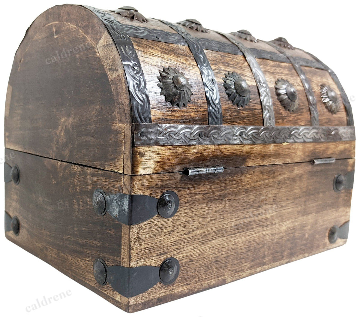 Wooden Treasure Chest Jewelry Box with Lock – view 7