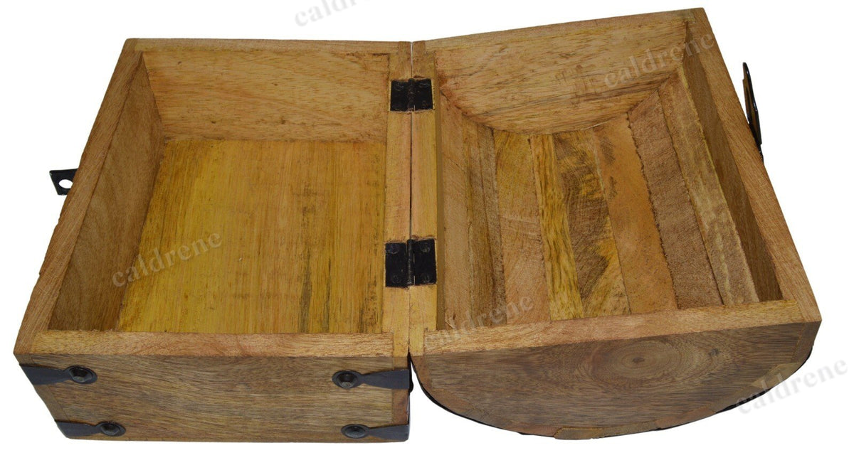 Wooden Treasure Chest Jewelry Box with Lock – view 8