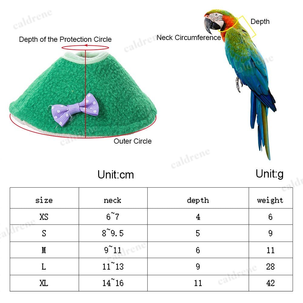 Wound Healing Anti-bite Parrots Cone Collar Bird Elizabethan Collar Adjustable – view 2