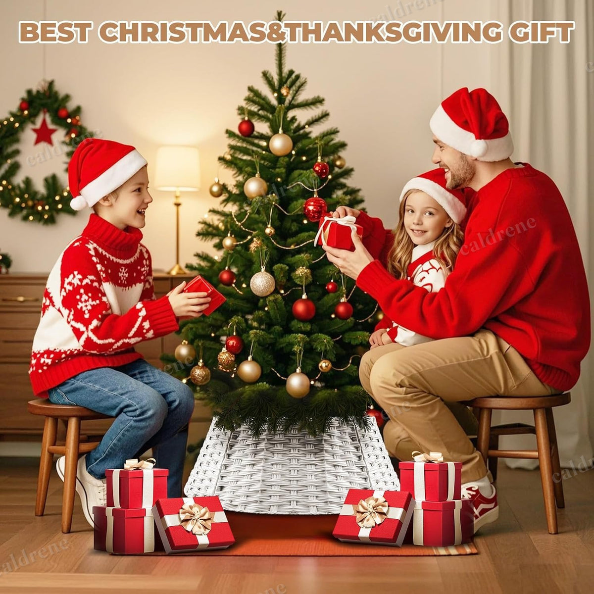 Woven Christmas Tree Collar Basket, 28 in – view 10