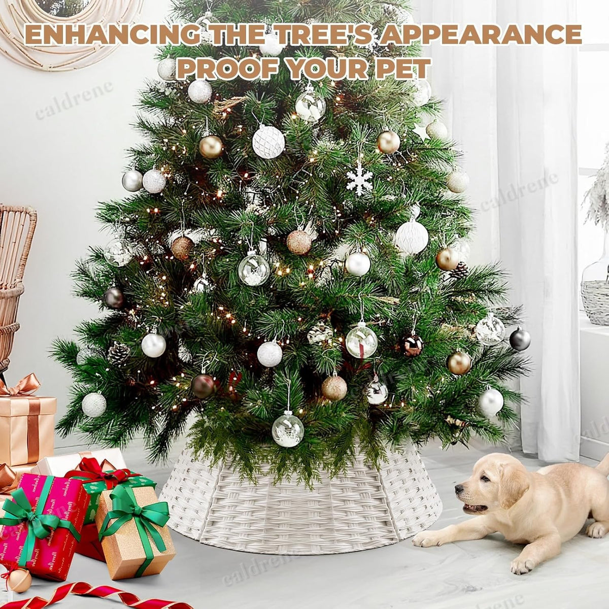 Woven Christmas Tree Collar Basket, 28 in – view 6