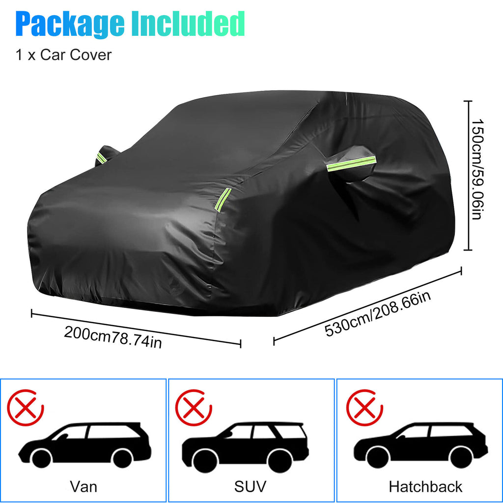 XL Waterproof Full Car Cover for Sun, UV, Dust and Rain – Caldrene