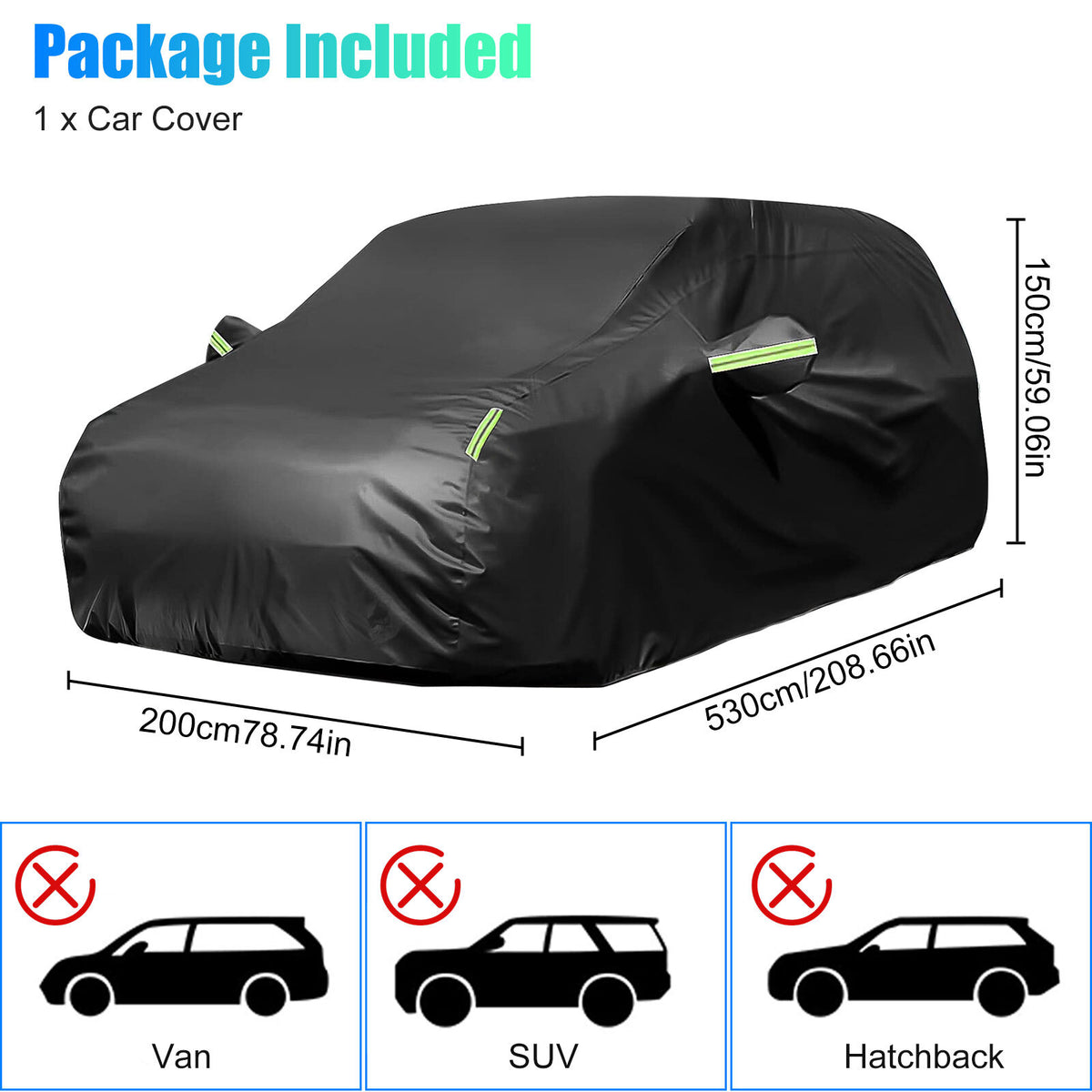 XL Waterproof Full Car Cover for Sun, UV, Dust and Rain – Caldrene