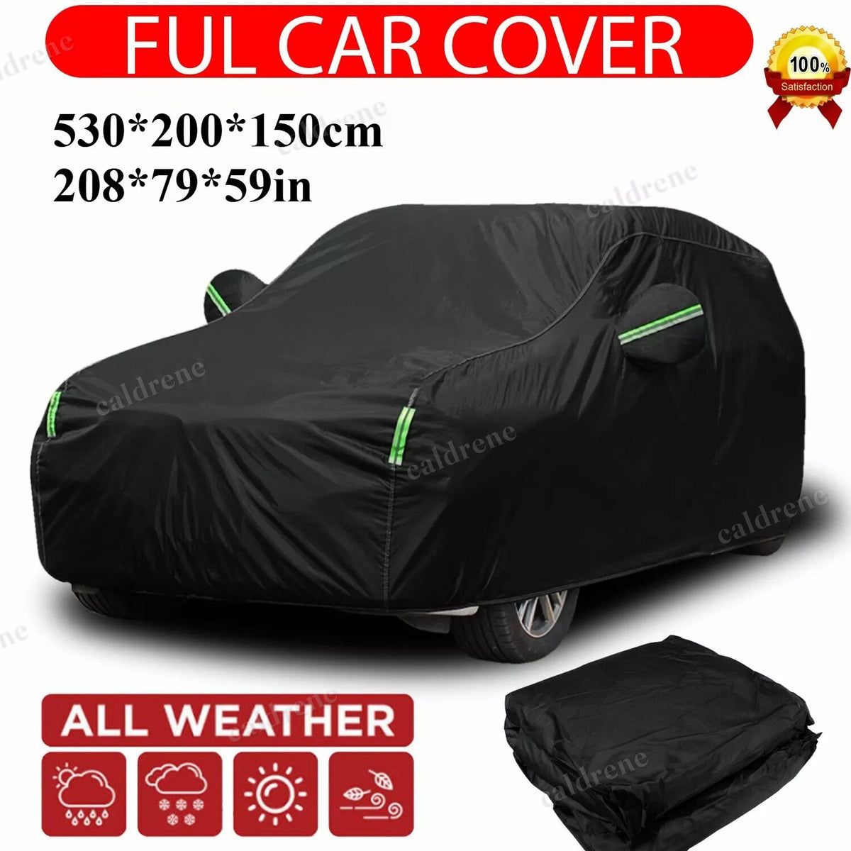 XL Waterproof Full Car Cover for Sun, UV, Dust and Rain – view 2