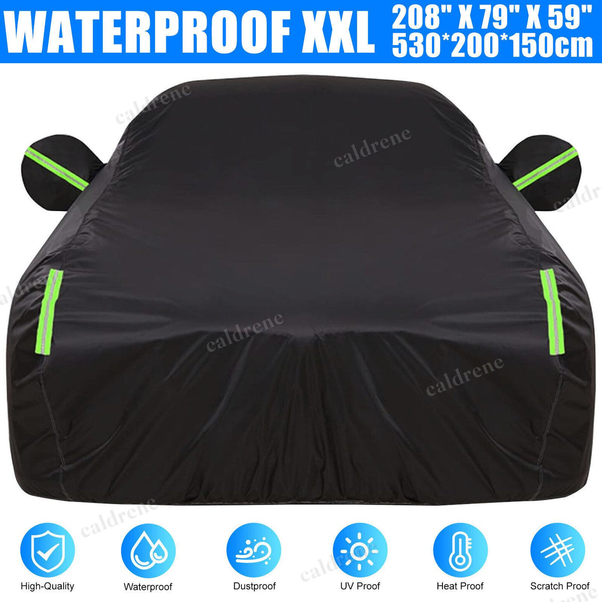 XL Waterproof Full Car Cover for Sun, UV, Dust and Rain – view 3