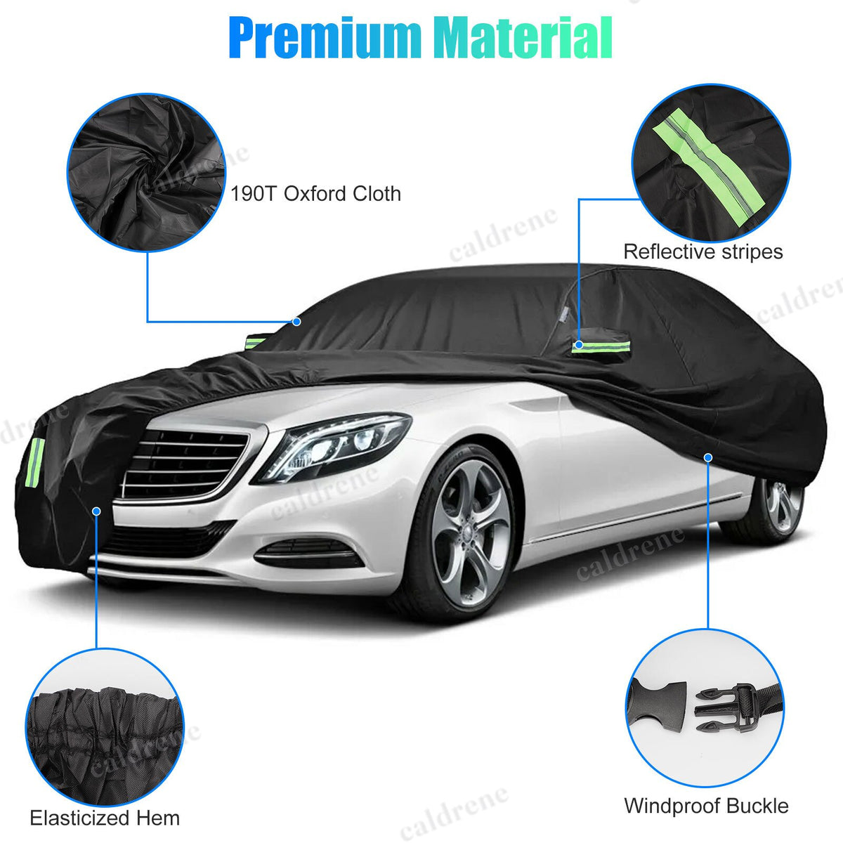 XL Waterproof Full Car Cover for Sun, UV, Dust and Rain – view 5