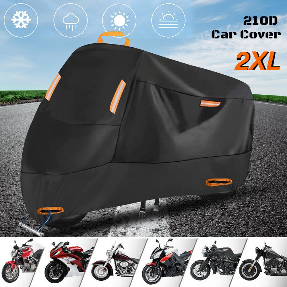 XXL Waterproof Heavy Duty Motorcycle Cover for Snow, Rain and UV