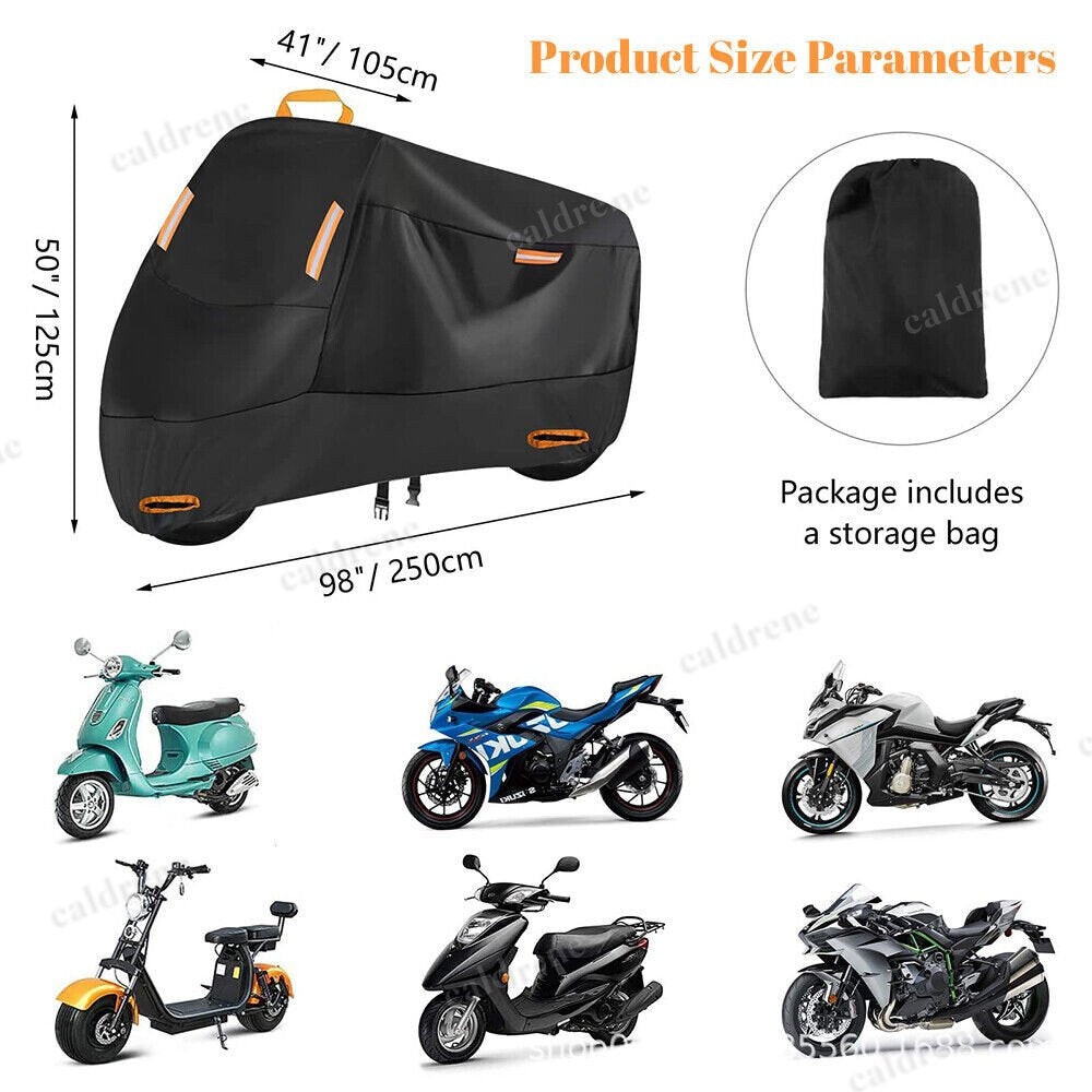 XXL Waterproof Heavy Duty Motorcycle Cover for Snow, Rain and UV – view 2