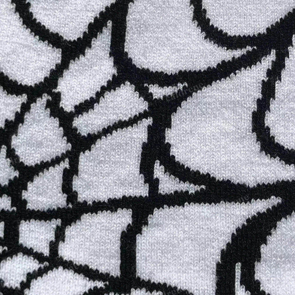 Y2K Spider Web Knit Beanie Hat for Winter Streetwear – view 5