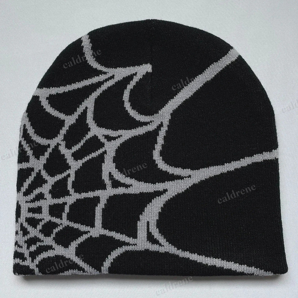 Y2K Spider Web Knit Beanie Hat for Winter Streetwear – view 6